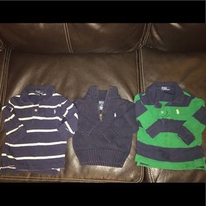 3 polo long sleeve shirts